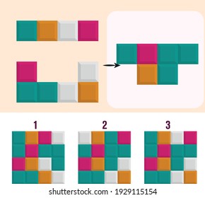 Was ist das fehlende Stück? IQ-TEST, Fragen der visuellen Intelligenz