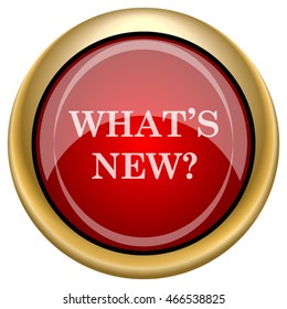 Whats new icon. Internet button on white background. EPS10 vector.