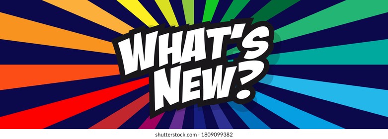" What's new ? " on colorful background