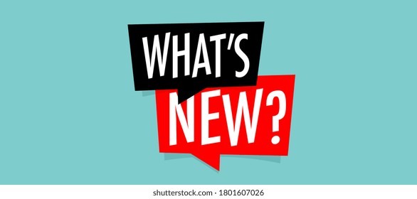 " What's new ? " on speech bubble