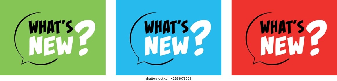 What's new on speech bubble