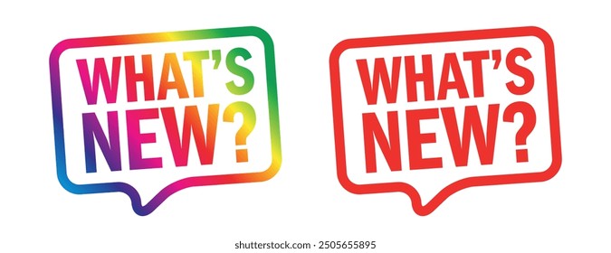 What's new on speech bubble
