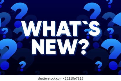 Whats New poster. Promotion background. Special offer banner. New arrivals symbols. Vector illustration.