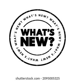 What's New question text stamp, concept background