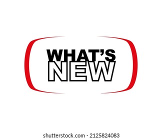 what's new sign on white background