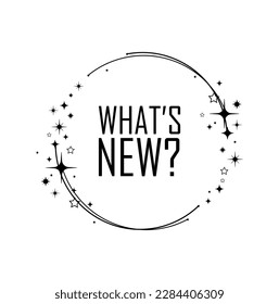 what's new sign on white background