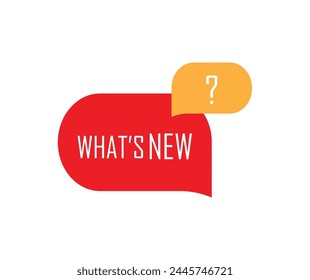 what's new sign on white background