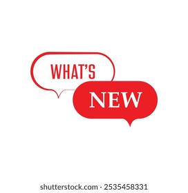 what's new sign on white background