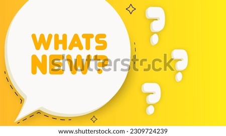 Whats new . Speech bubble with Whats new text. 2d illustration. Pop art style. Vector line icon for Business and Advertising.