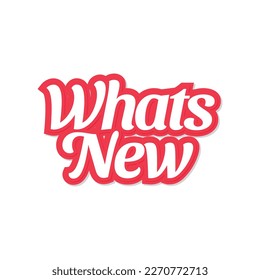 Whats new. Vector hand drawn lettering isolated on white background.
