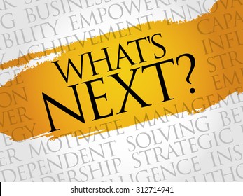 What's Next word cloud, business concept