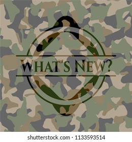 What's New? on camo pattern