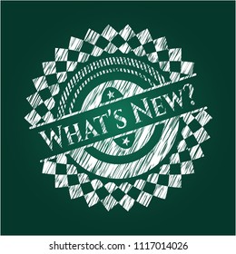 What's New? on chalkboard