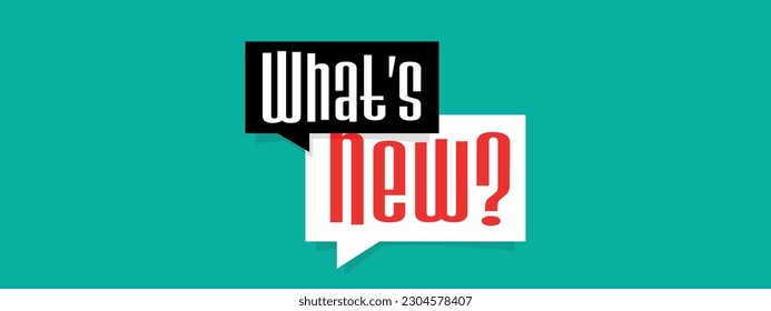 What's new? on speech bubble