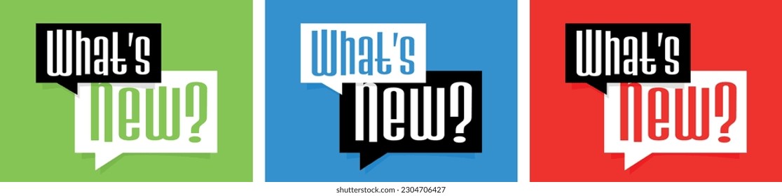 What's new? on speech bubble