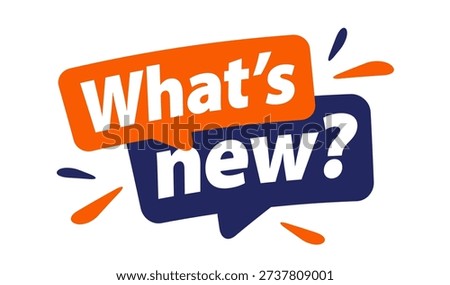 What's new? on speech bubble