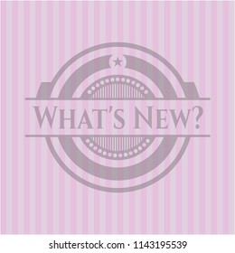 What's New? pink emblem