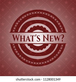 What's New? realistic red emblem