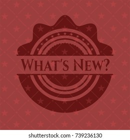 What's New? realistic red emblem