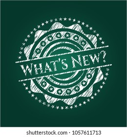 What's New? written with chalkboard texture