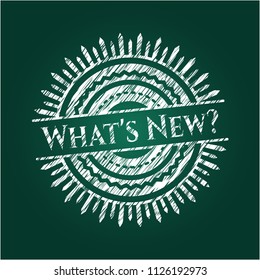 What's New? written with chalkboard texture