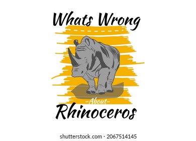 whats wrong about rhinoceros silhouette vintage design