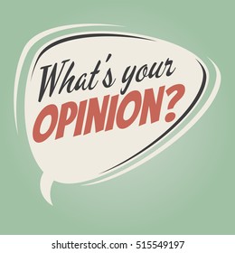 what's your opinion retro speech balloon
