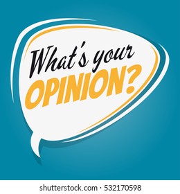 what's your opinion retro speech balloon