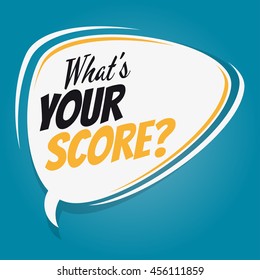 what's your score retro speech balloon