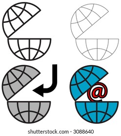 What's in your world? Vector global earth design elements.