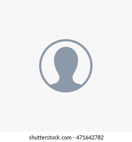 Icono de perfil de avatar de WhatsApp aislado en fondo blanco, signo o símbolo de aplicación móvil, elemento de persona de interfaz de usuario