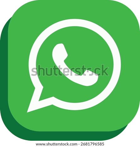 Whatsapp icon design flat log
