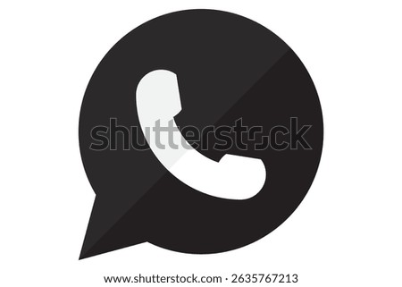 WhatsApp icon logo green and black vector, WhatsApp icon vector set use for web eps 10