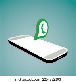 Teléfono con logotipo Whatsapp