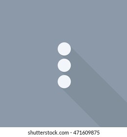 WhatsApp long shadow menu icon vector, Isolated social media mobile application sign