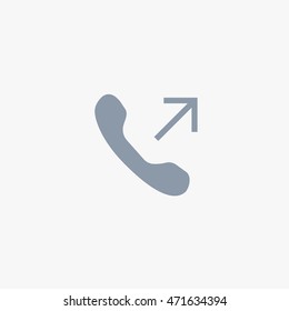 Whatsapp messenger outgoing call icon vector, Mobile application user interface sign