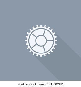 WhatsApp messenger settings long shadow icon vector isolated on white background, editing profile