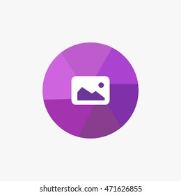 WhatsApp send photo icon vector isolated, mobile application user interface image sign, picture logo, web version