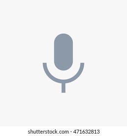 Whatsapp Send Voice Message Vector Icon, Mobile Application User Interface Microphone Sign