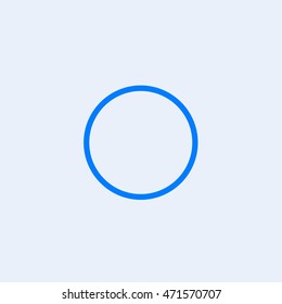 WhatsApp uncheck icon vector, Isolated mobile application empty circle sign