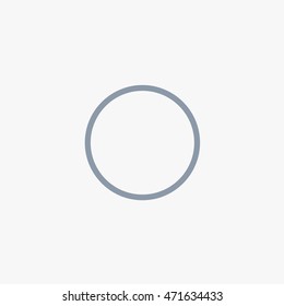 WhatsApp uncheck icon vector, Isolated mobile application empty circle sign