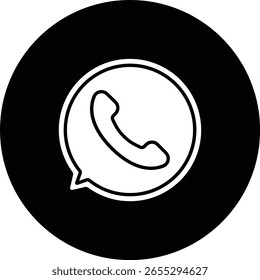 Icono de Vector de Whatsapp. Se puede utilizar para aplicaciones de impresión, móviles y de Web.