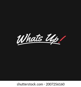 WhatsUp text, Typography logo design inspiration