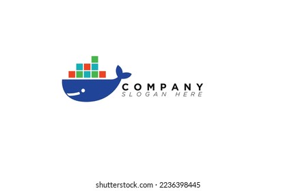 wheal fish with container Creative Logo For Branding and Company