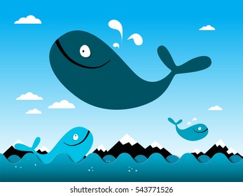 Wheal Jump Over Water Surface