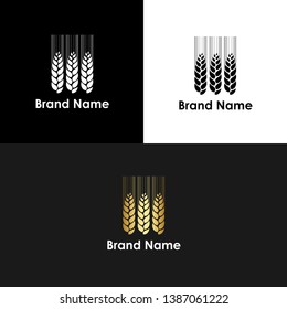 Wheat Abstract Elegant Gold Icon Logo