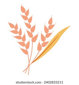 Wheat agriculture element. Vector illustration with agriculture theme and flat vector style. Editable vector element.