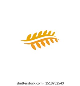 Wheat agriculture and farming logo design vector illustration template