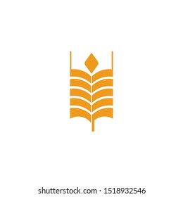 Wheat agriculture and farming logo design vector illustration template