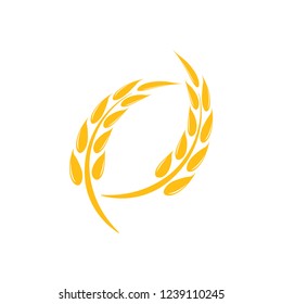 Agriculture Wheat Logo Vector Template Stock Vector (Royalty Free ...